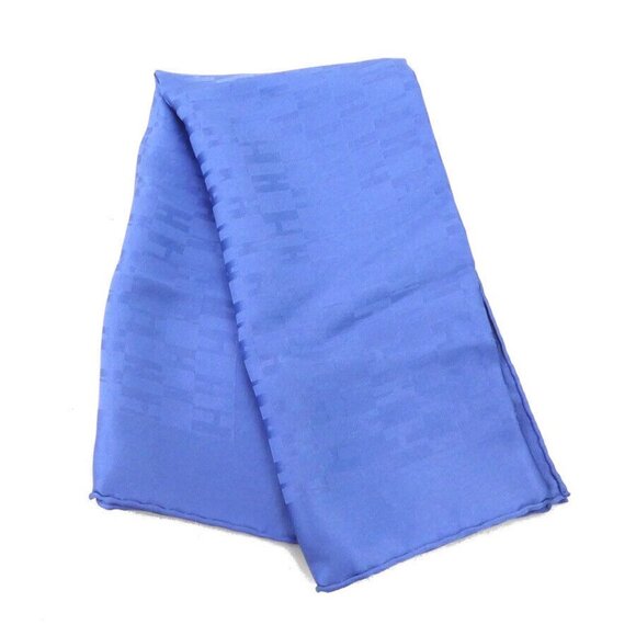 Auth HERMES Petite Carre Scarf Blue Silk - e60138a - Picture 1 of 16